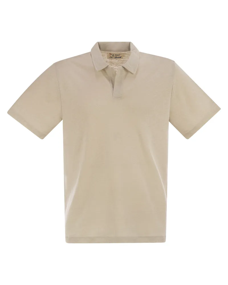 MC2 Saint Barth Fraser Leinen -Polo -Hemd Ecru