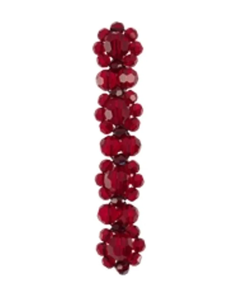 Simone Rocha Blumenhaarclip  Kristallrot Rot