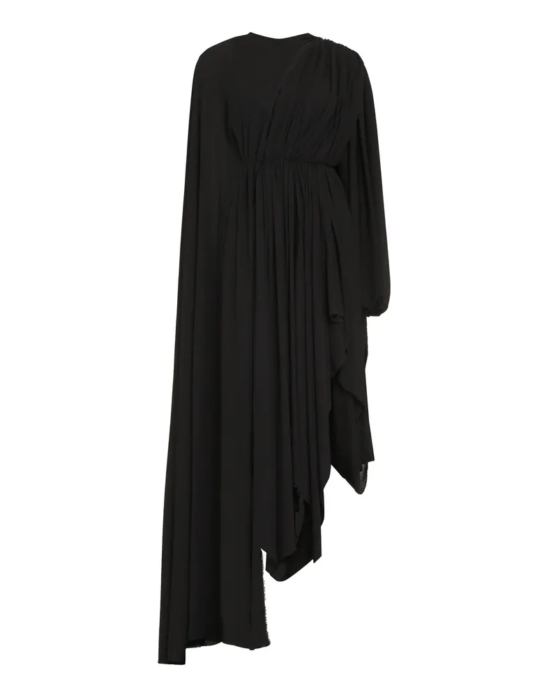 Balenciaga alle im Kreppkleid Black