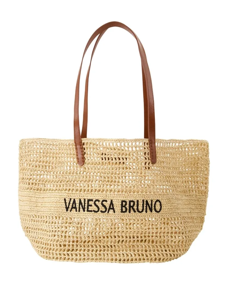 Vanessa Bruno Panier Shopper Tasche  Raffia Beige Beige