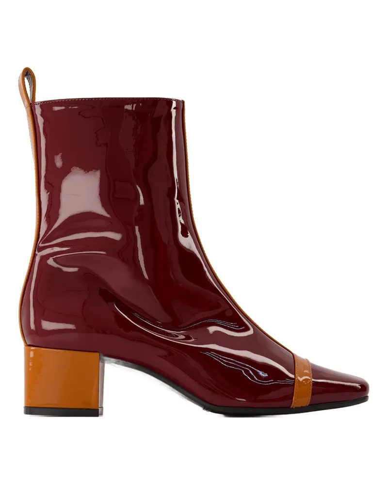 Carel Audrey Boots  Patent Lederkamel Beige