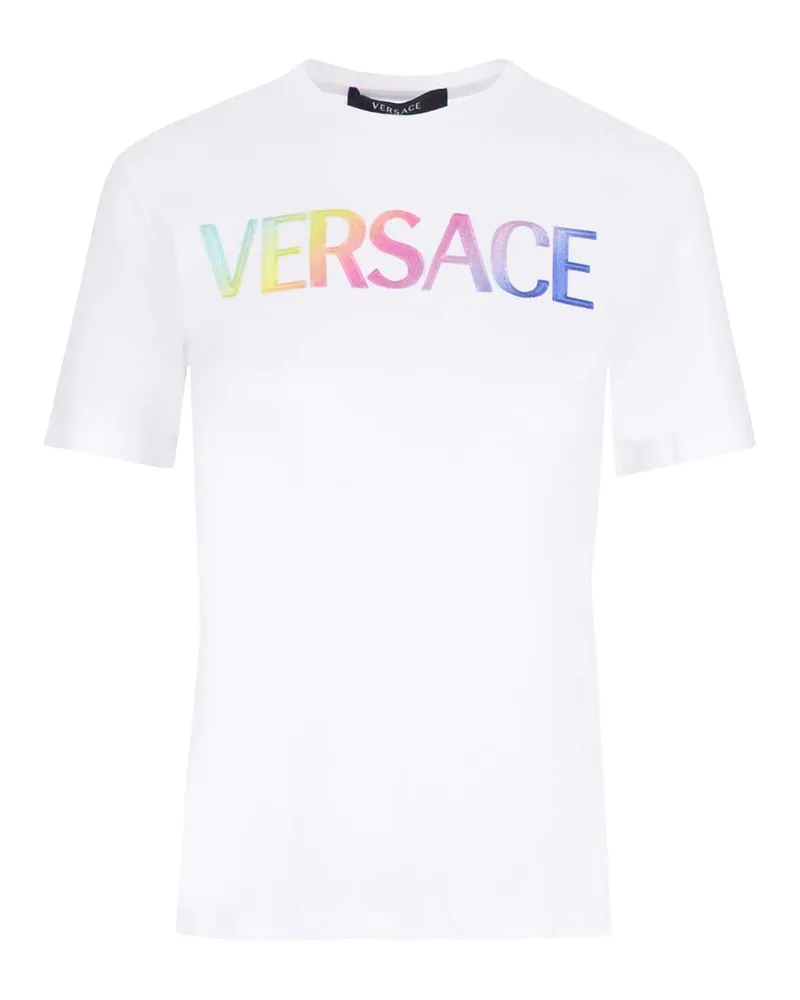 Versace Versace Cotton Logo T -Shirt Weiß