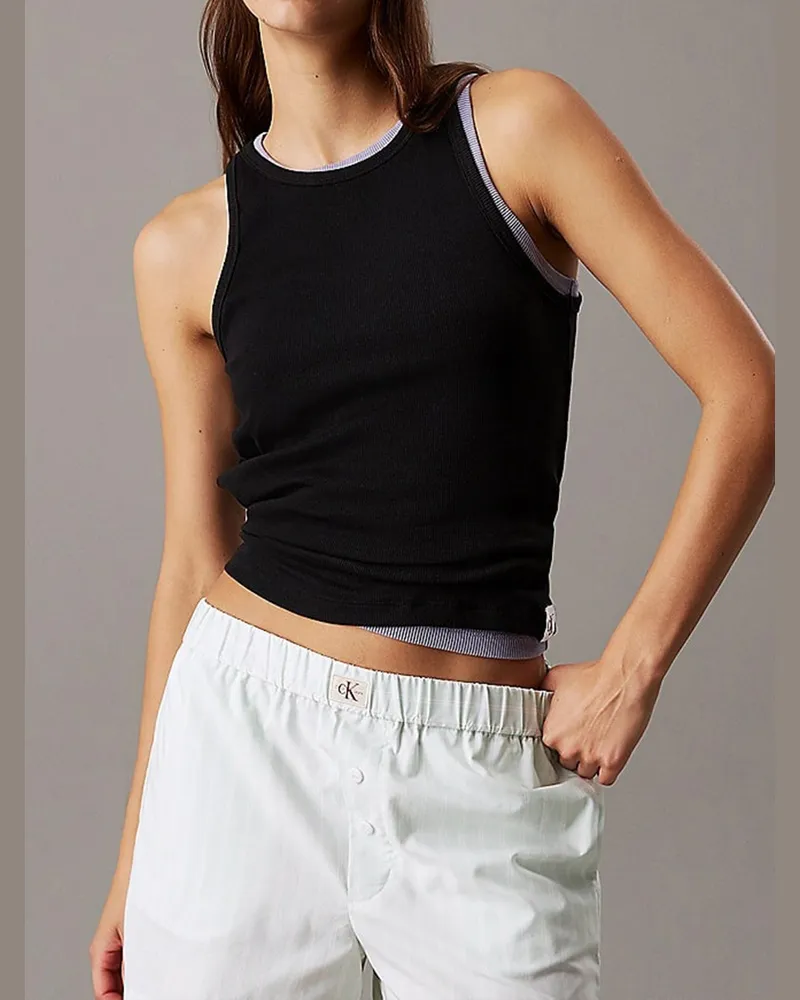Calvin Klein Slim Rippes Lounge Tank Top Grey