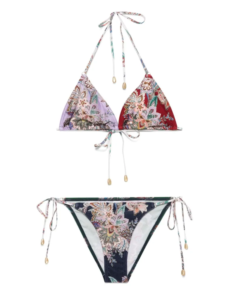 Zimmermann Rhiannon Triangle Bikini Set Multicolour