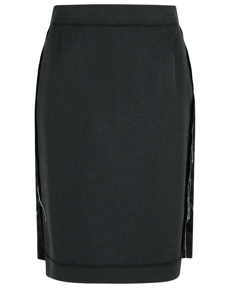 Maison Margiela Graphite Woll Mischrock Black