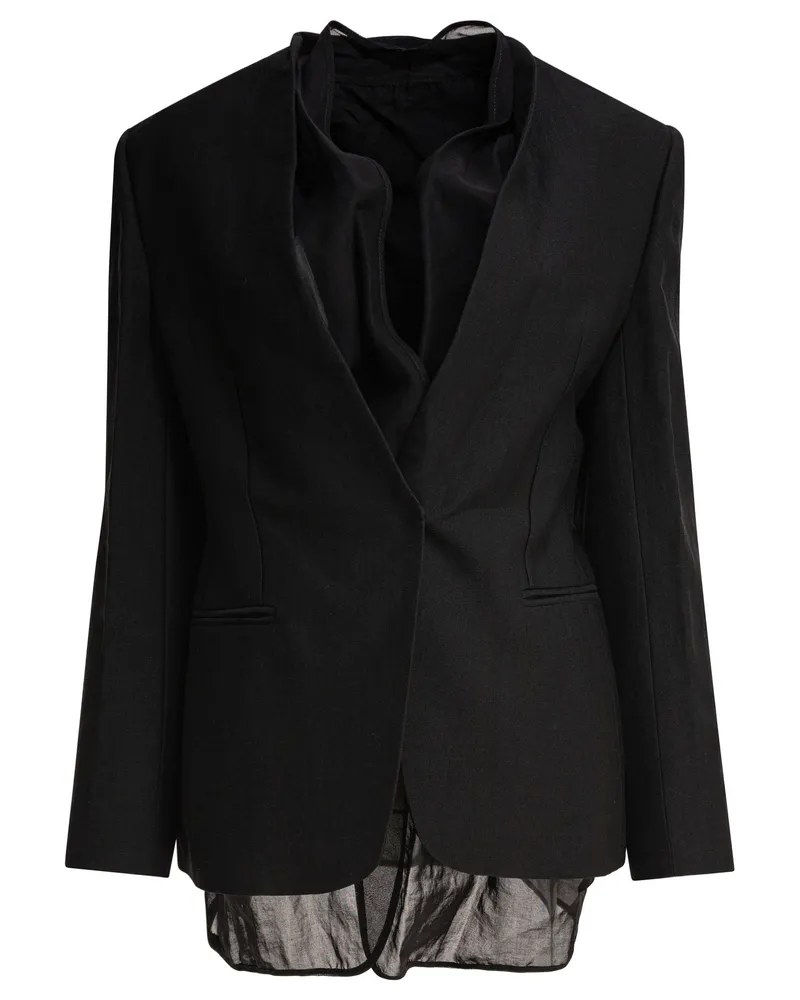 Brunello Cucinelli Blazer mit integriertem Tanktop Black