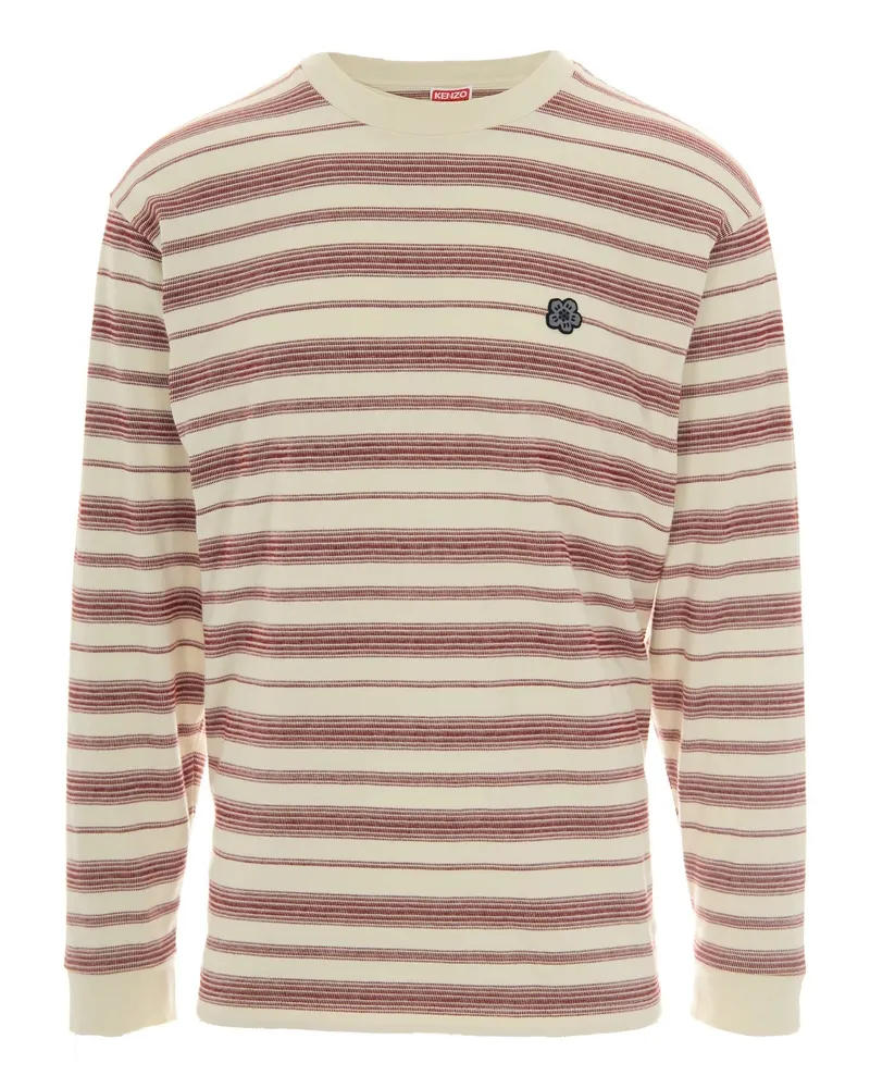 Kenzo Maglia A Righe Bianco Avorio Off