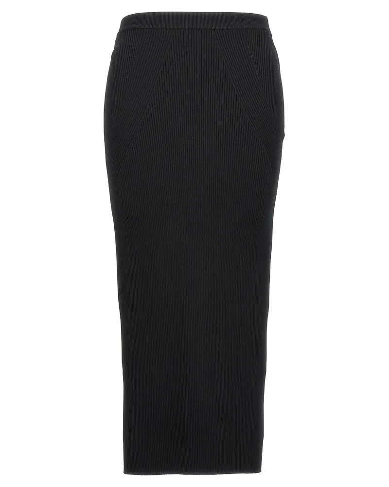 Alexander McQueen rippte Midi Rock Black
