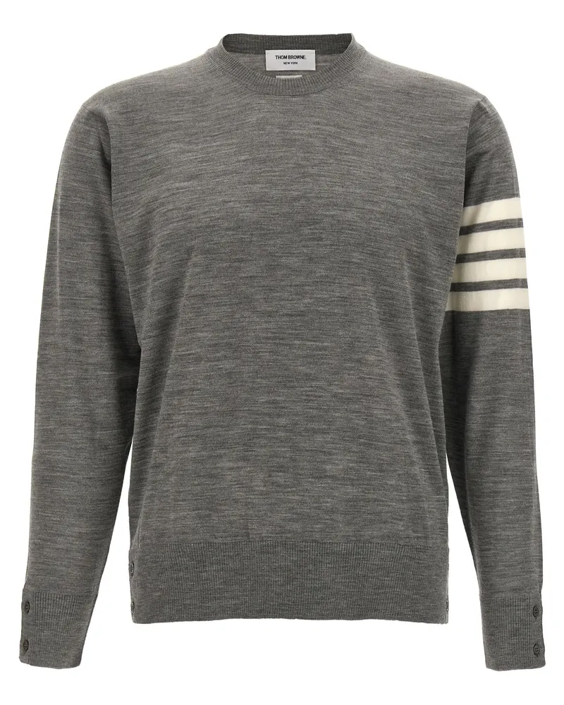 Thom Browne 4 Bar' Pullover Gray