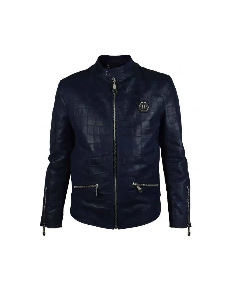 Philipp Plein Bikerjacke Blue