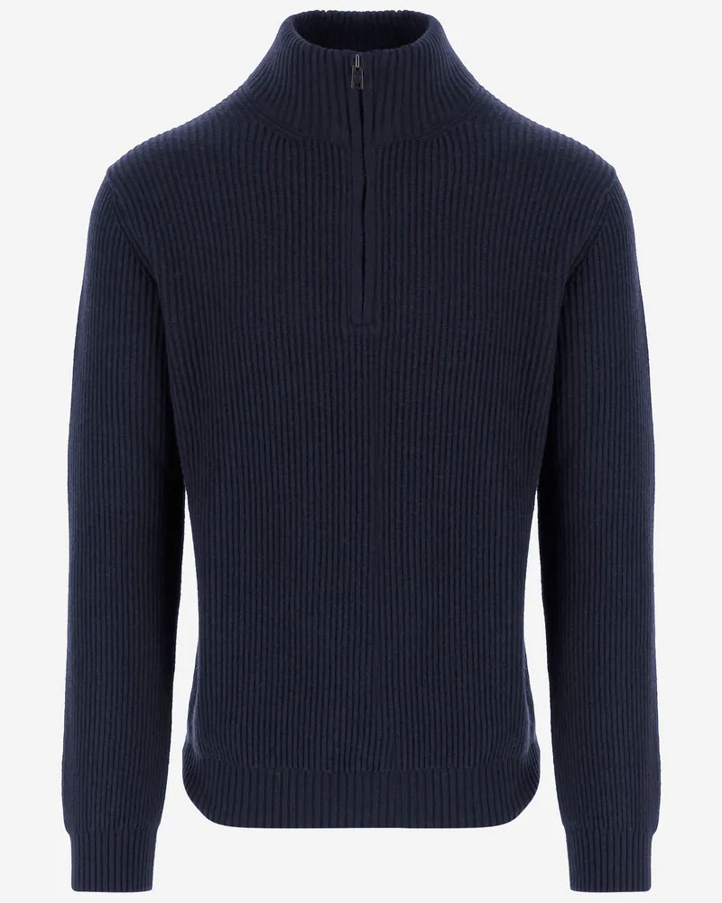 Woolrich Wollhollmischpullover Blue