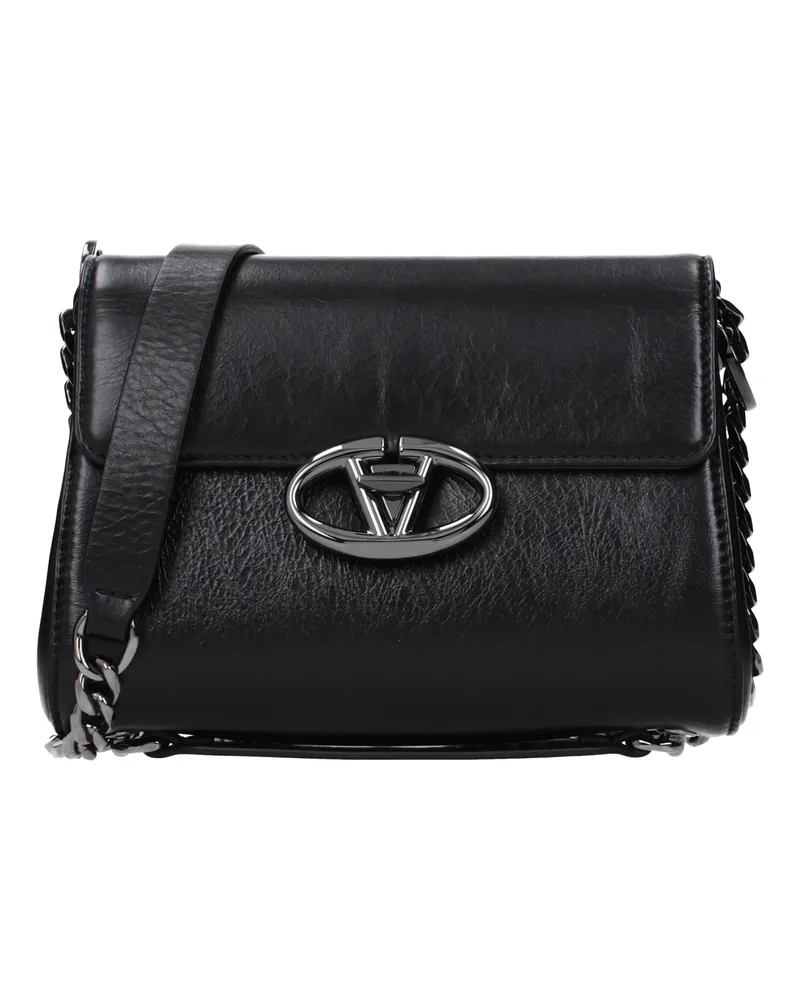 Valentino Garavani Damens Umhängetaschen Leder Schwarz -