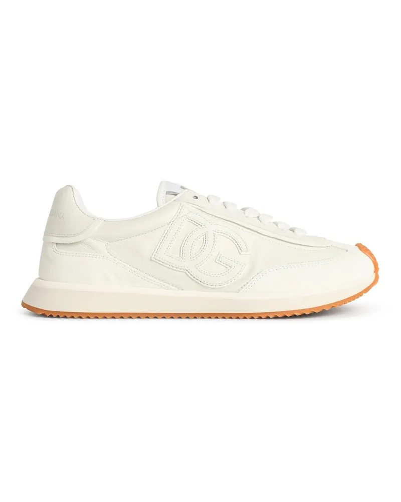 Dolce & Gabbana Weiße Lear-Sneaker „Cushion“ von White