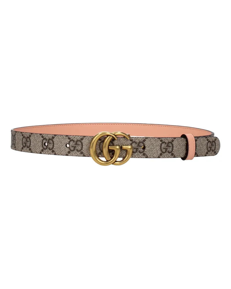Gucci Damens Stoffgürtel in Beige/Pfirsich -