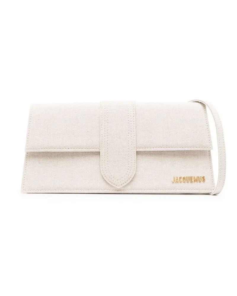 Jacquemus Le Bambino Long Leder Umhängetasche Grey