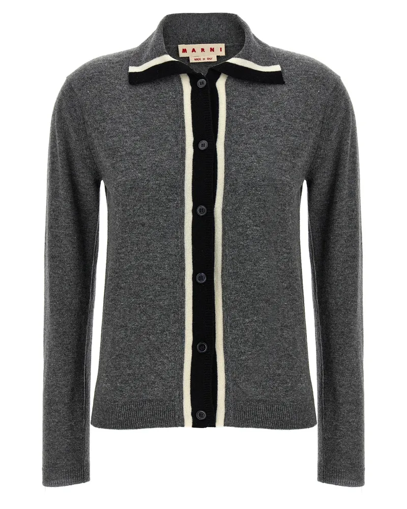 Marni Wool Cardigan Gray