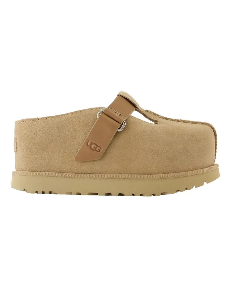 UGG W Goldenstar Hi Clog Mules  Leder Beige Beige