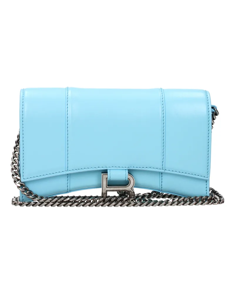 Balenciaga Pochette Damens Leder Himmelblau/Himmel -