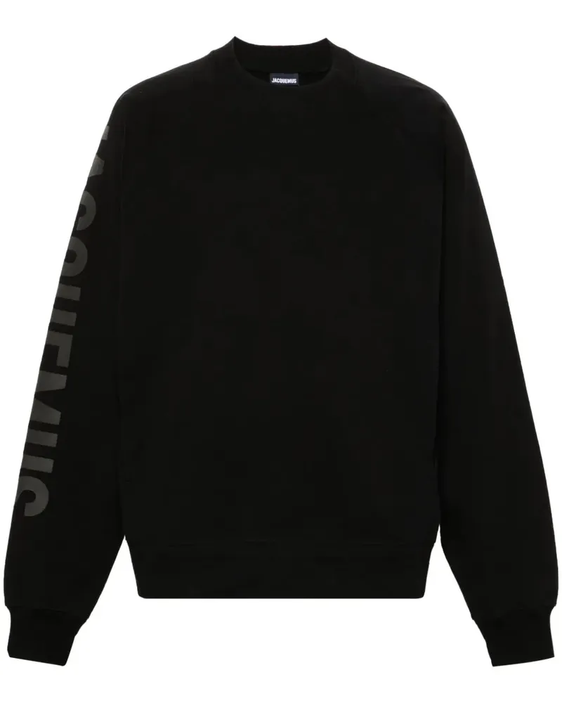 Jacquemus Top le Sweatshirt Tippfehler mit Druck Black