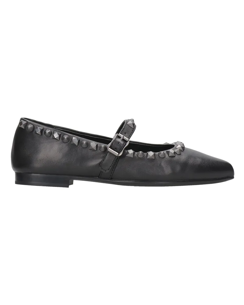 ash Asche flache Schuhe schwarz Black
