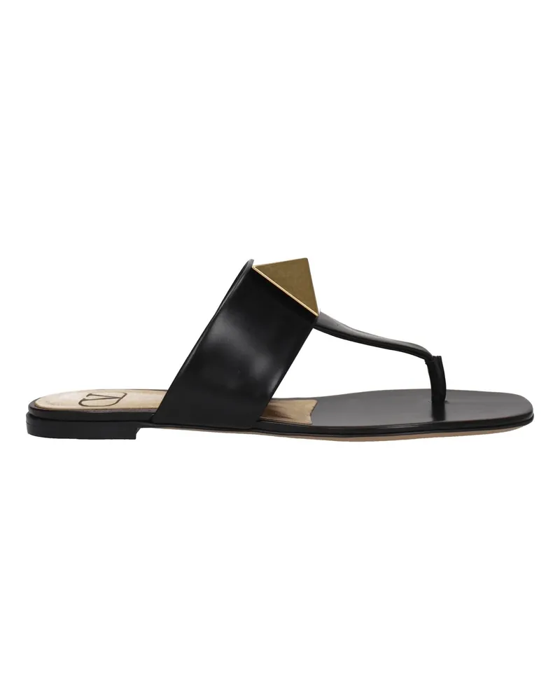 Valentino Garavani Valentino Garavani Ein Stift Leder Tanga Sandalen Black