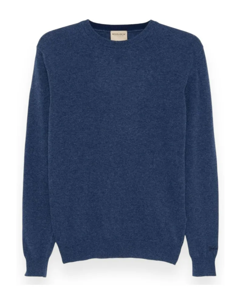 Woolrich Lammwoll-Rundhalsausschnitt Blue