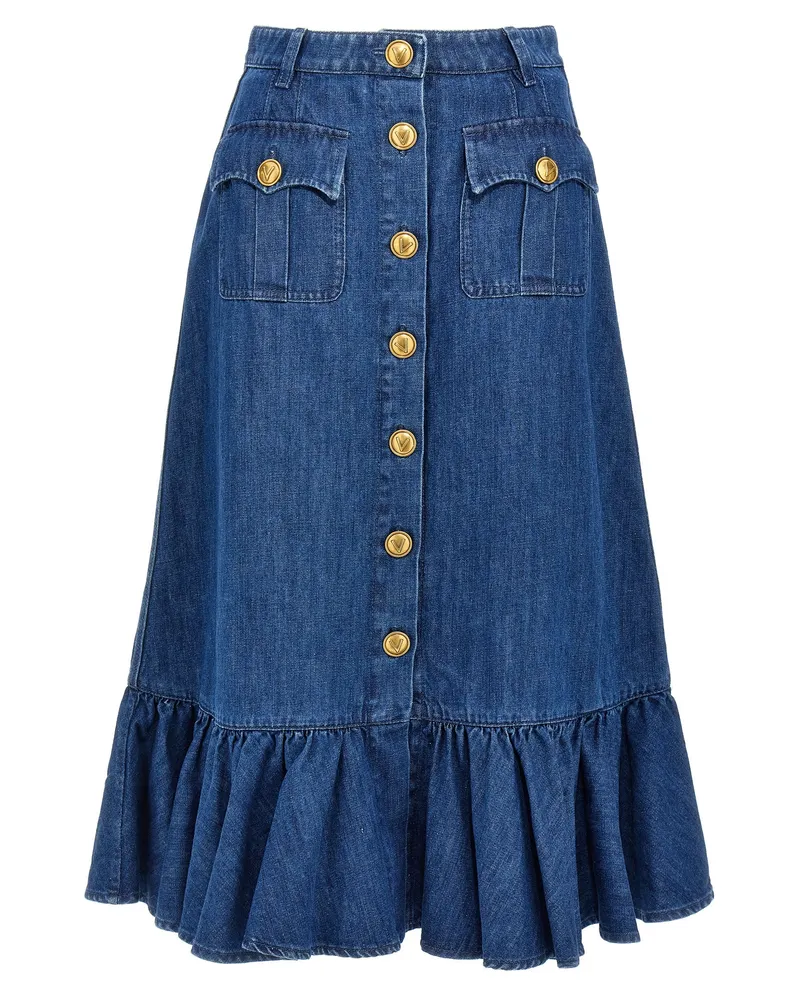 Valentino Garavani Valentino Garavani Jeansrock Blue