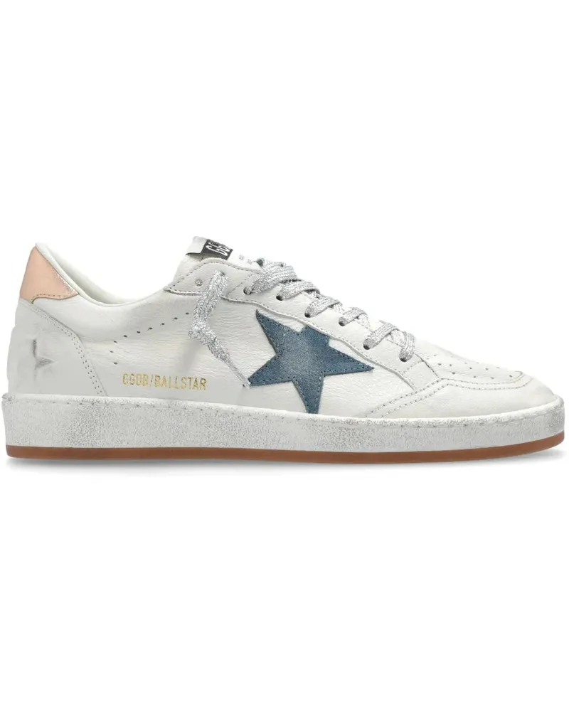 Golden Goose Golden Gänseballstern -Turnschuhe mit einem abgenutzten Effekt 11918