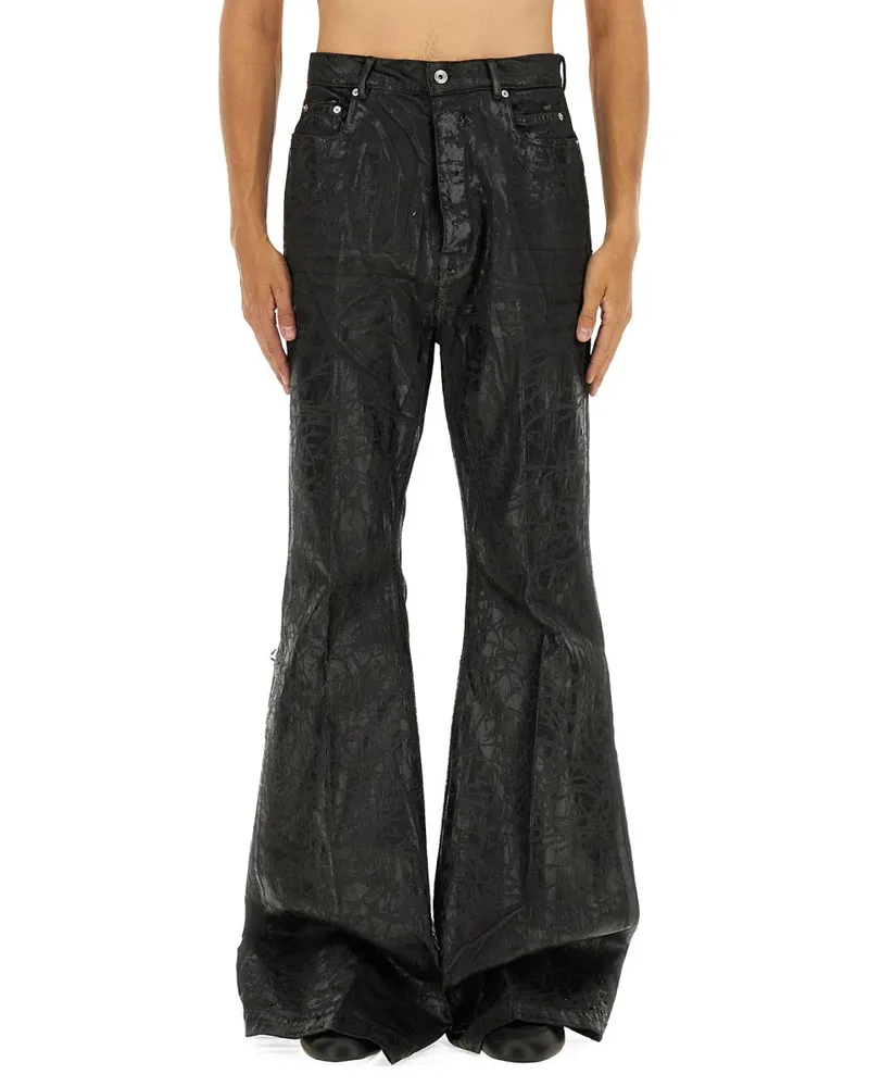 Rick Owens Denim "Bolans" Hosen Black