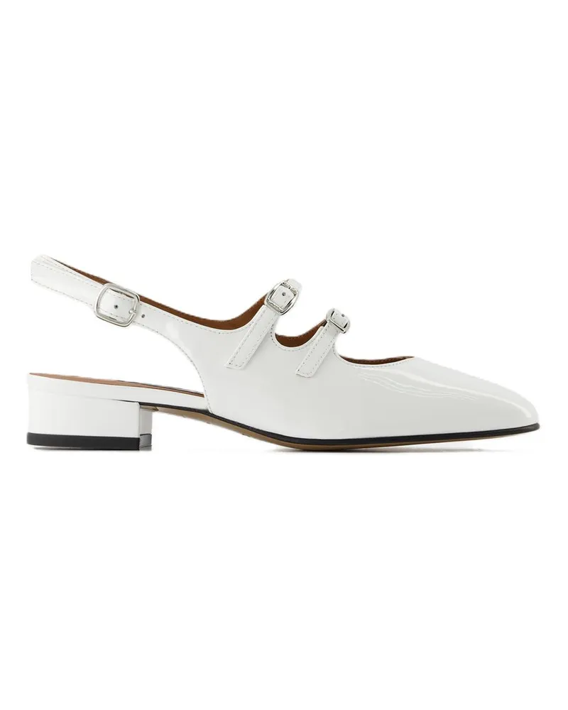 Carel Peche pumpt  White Patent Leder White