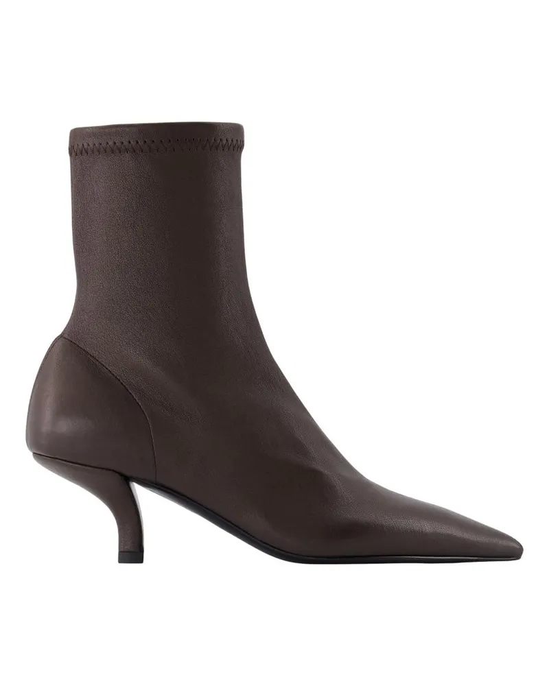 Totême Socken -Knöchelstiefel Totem Leder braun Brown