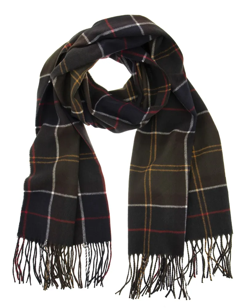 Barbour Stanway Tartan Schal Blau