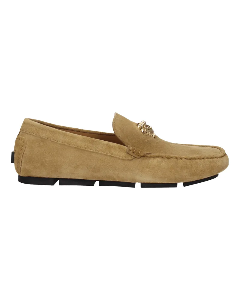Versace Herrens Wildleder-Loafer Beige/Sand -