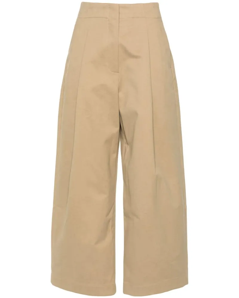 Studio Nicholson Cotton Wide Bein Hosen Beige