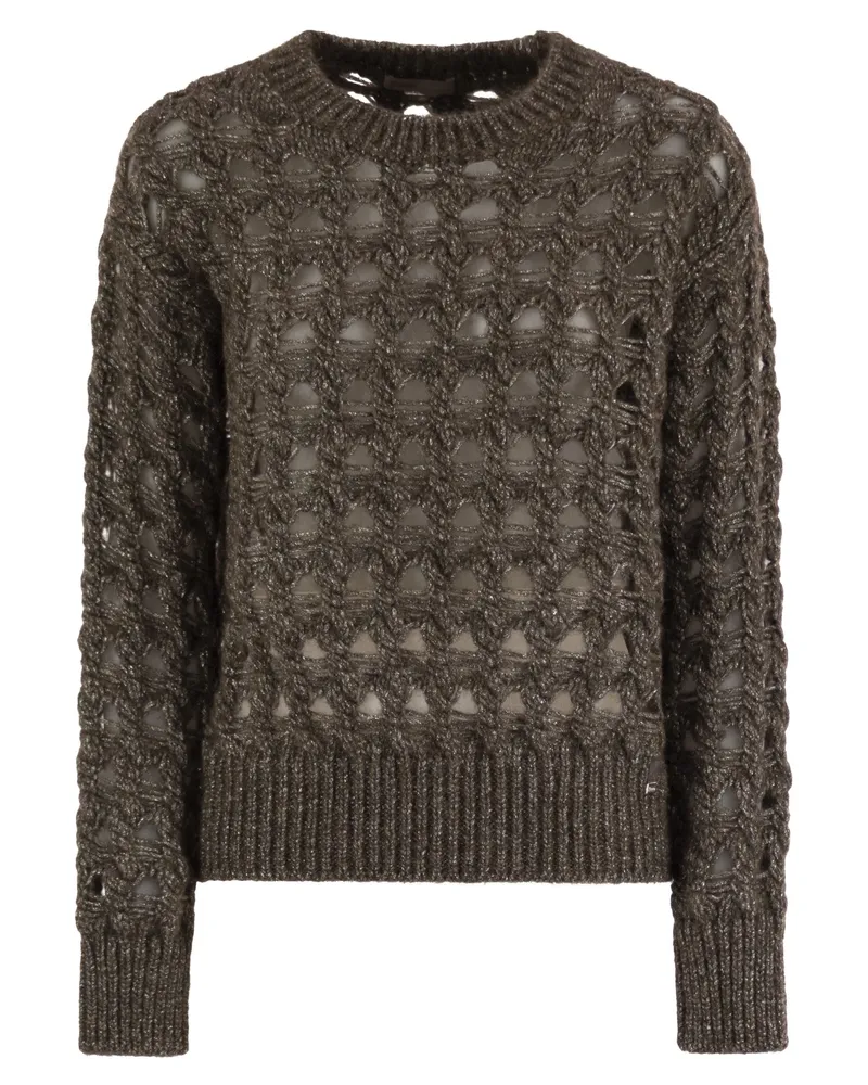 Herno Resort Jumper in Alpaka und Wolle Brown