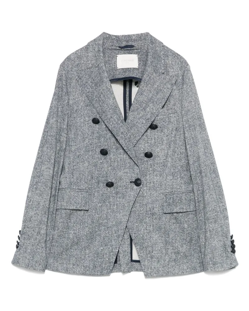 CIRCOLO 1901 Cotton Double Breasted Jacke Blue