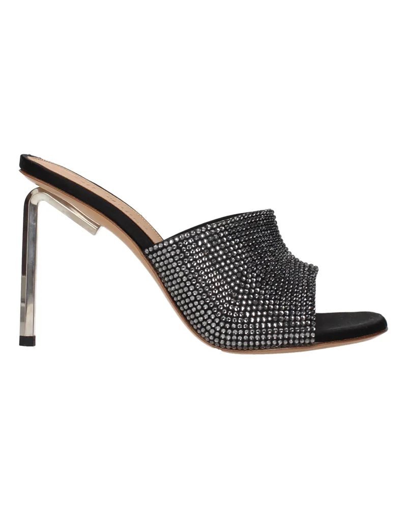 OFF-WHITE Off White Damens Satinschwarze Sandalen -