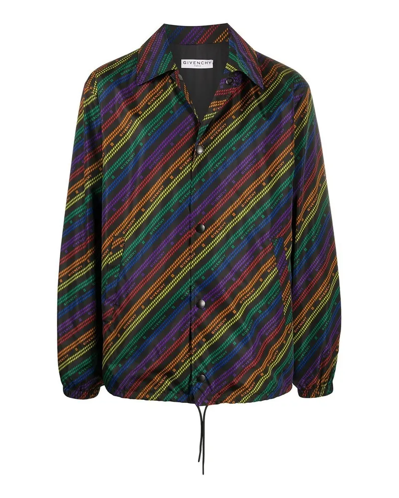 Givenchy Regenbogenkette Nylonjacke Black