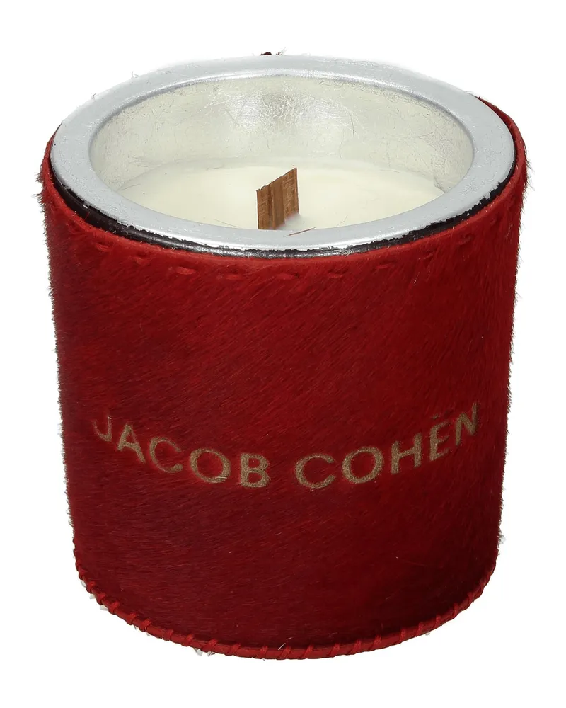 Jacob Cohën Geschenkidee, handgefertigte Duft-Sojakerze, rotes Pony/Lippenstift -