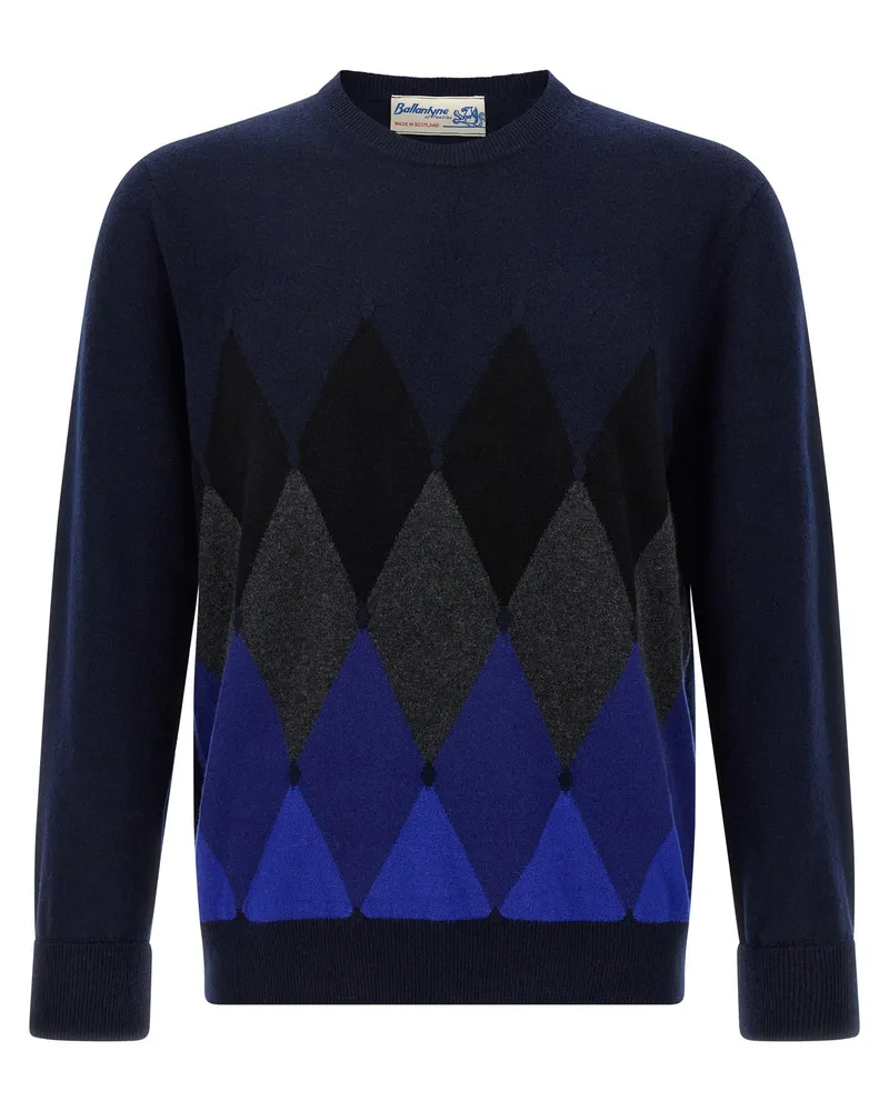 Ballantyne Argyle -Musterpullover Blue