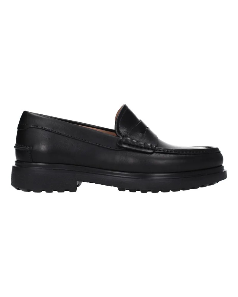 Ferragamo Pittsburgh Herrens Schwarze Leder-Loafer -