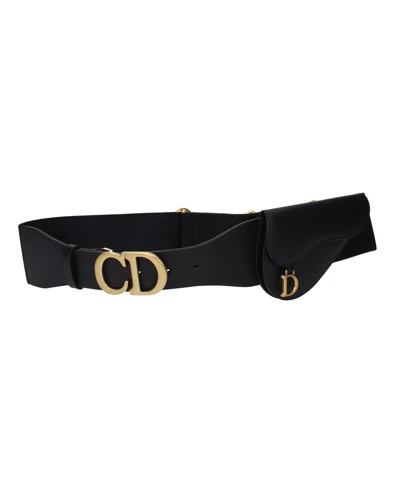 Dior Sattelgürtel Frauen Leder schwarz -