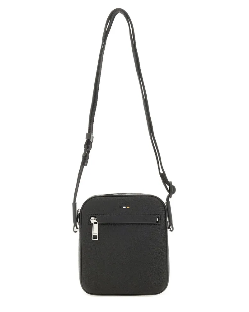 HUGO BOSS Reporter" -Tasche mit geprägter Logo Black