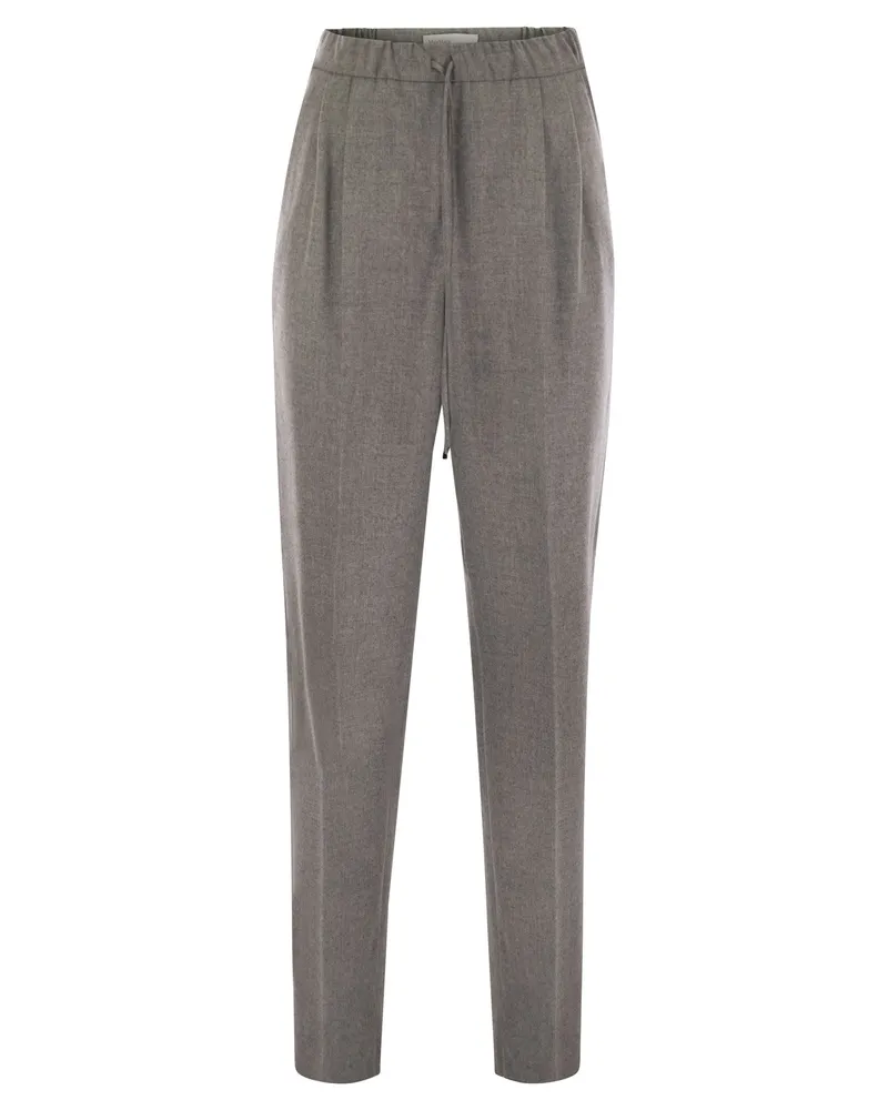 Max Mara Gatti Cashmere Draw Stringhose Grey