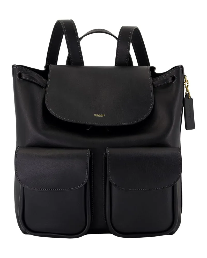 Coach Crosby 28 Rucksacktrainer Leder schwarz Schwarz