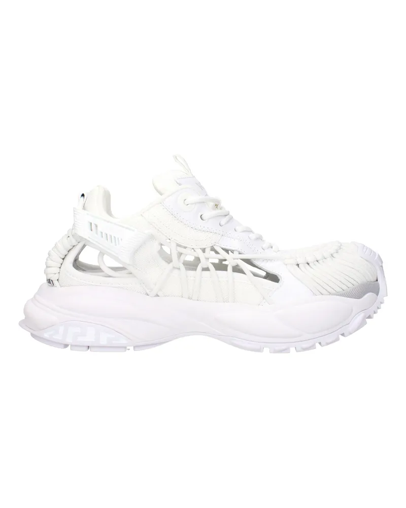 Versace Herrens Sneakers Weißes Leder/Optisches Weiß -