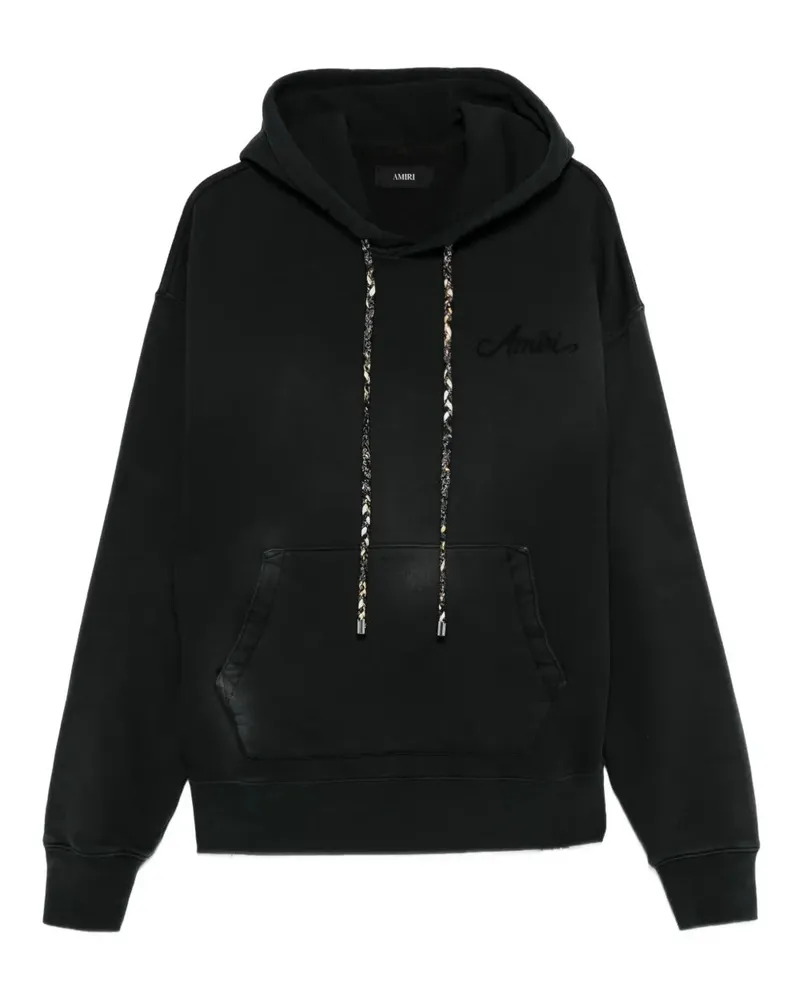 Amiri Hoodie mit Stickerei und Kordelstring 001