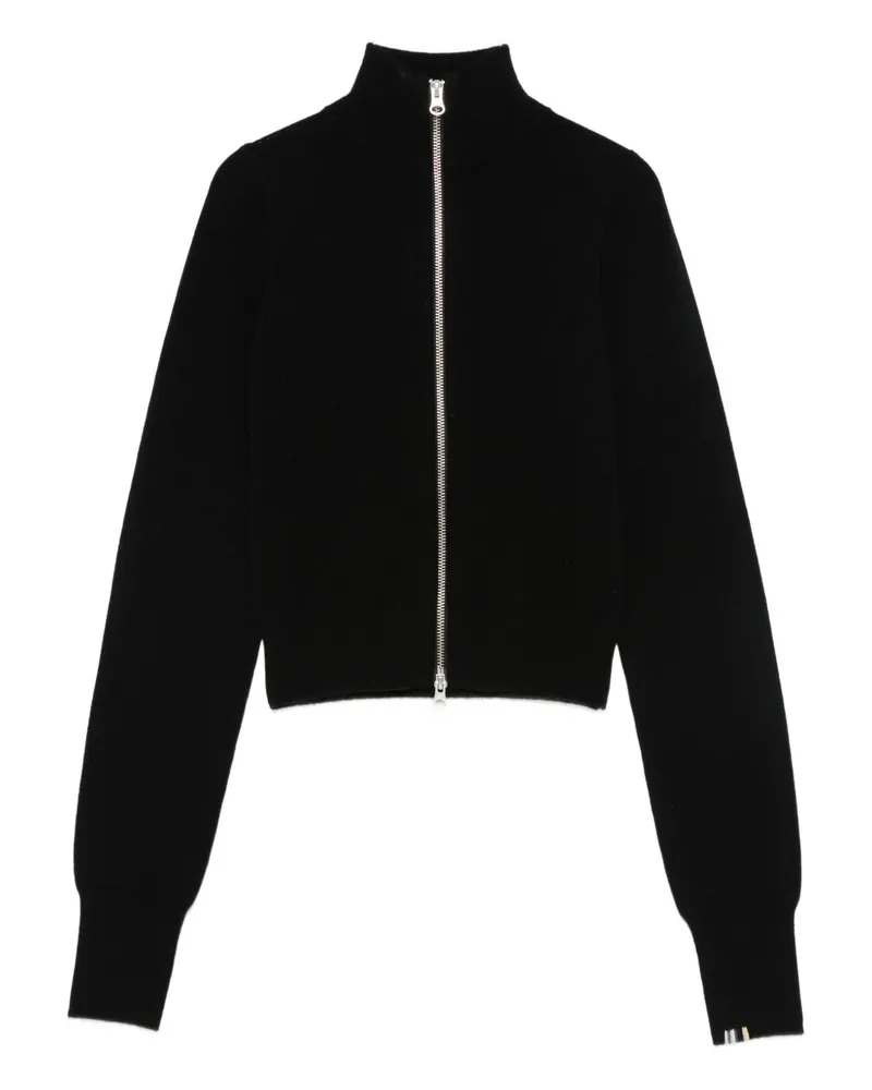 extreme cashmere Extreme Kaschmir -Kaschmir -Strickjacken mit Reißverschluss Black