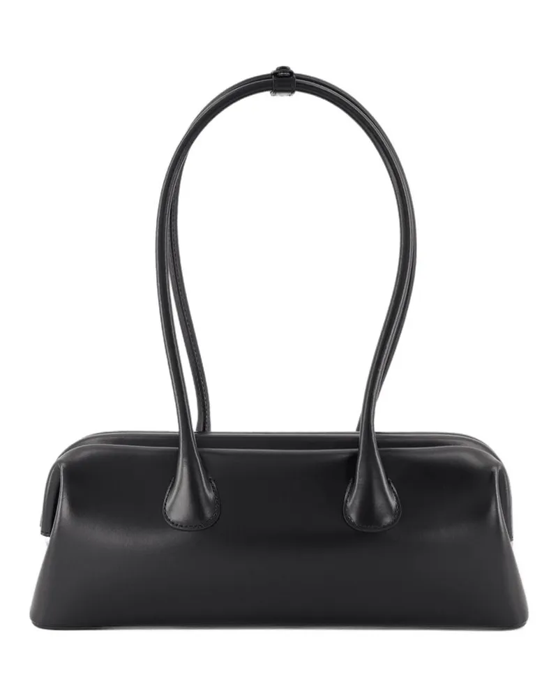 OSOI Boat Wide Mini Umhängetasche  Leder Schwarz Schwarz