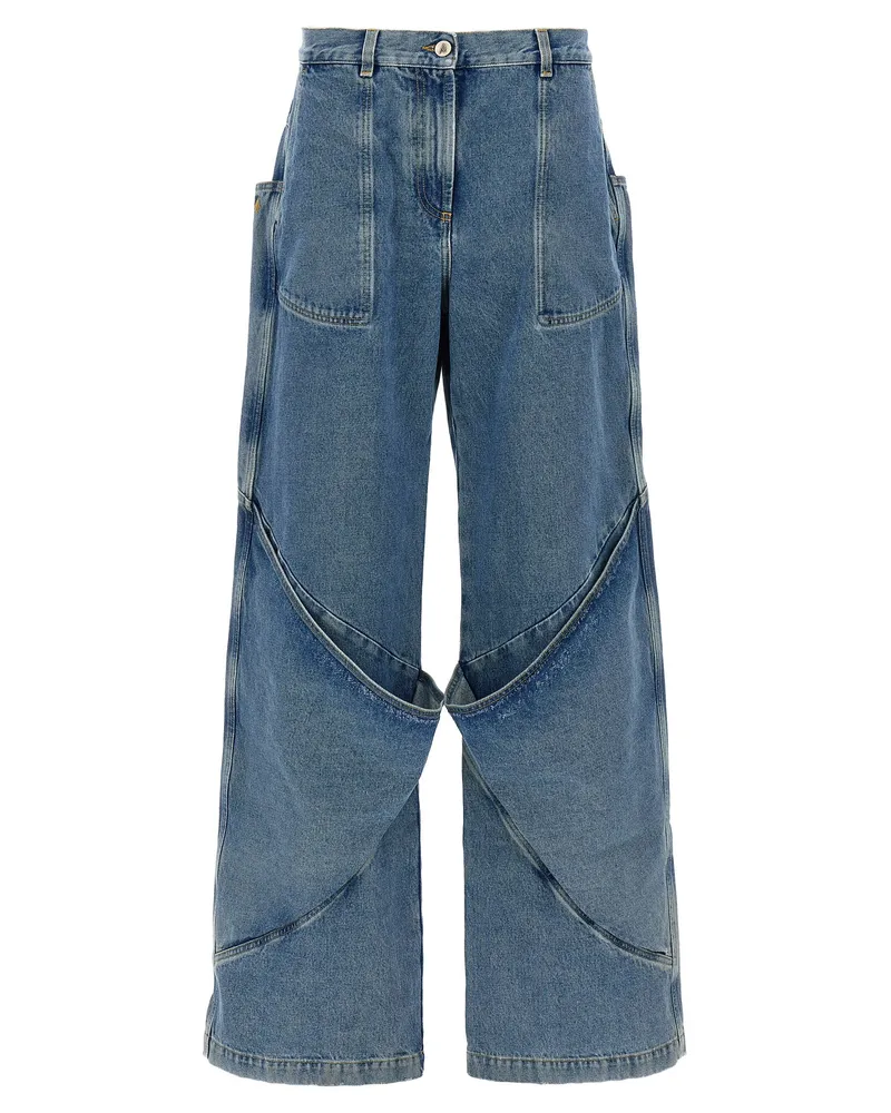 ATTICO Die Attico Maxi -Taschenjeans Blue